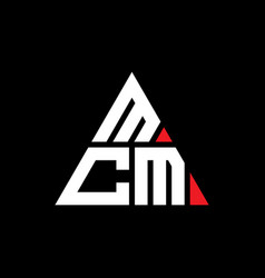 Mcm Triangle Letter Logo Design