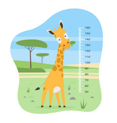 Kids Height Chart With Cute Giraffe Wall Ruler