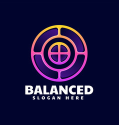 Logo Balance Line Art Style