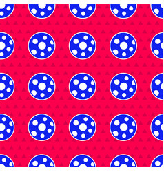 Blue Full Moon Icon Isolated Seamless Pattern