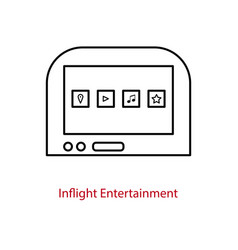 Inflight Entertainment Screen Icon On An Airplane