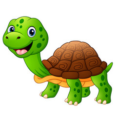 Cute turtle cartoon smiling Royalty Free Vector Image