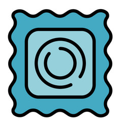 Condom Pack Icon Flat