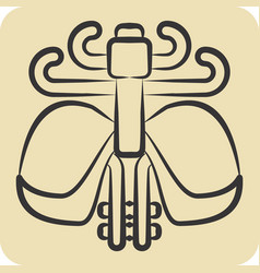 Icon Diaphragm Related To Human Organ Symbol Hand