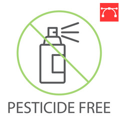 Pesticide Free Line Icon