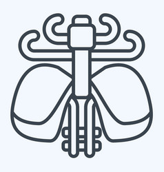 Icon Diaphragm Related To Human Organ Symbol Line