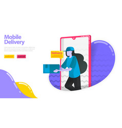 Mobile Delivery Women Who Deliver Goods Courier