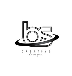 Outline Letters Bs B S Logo With A Minimalist