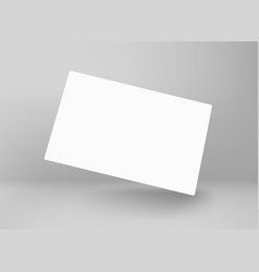 Single Blank White Business Cards 3d Mockup