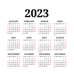 Calendar Basis 2023 Week Starts On Sunday