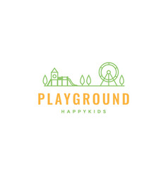 Play Ground Yard Park Minimal Colorful Logo Design