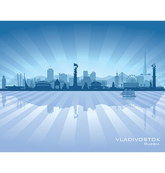 Vladivostok Russia Skyline City Silhouette