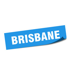 Brisbane Sticker Blue Square Peeler Sign