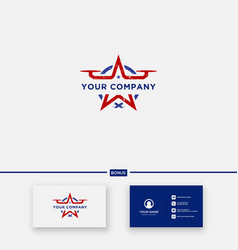 Drone Abstract Star Badge Logo Military