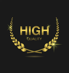 High Quality Golden Laurel Wreath Label