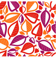 Stylish Cartoon Autumn Leaves Seamless Pattern