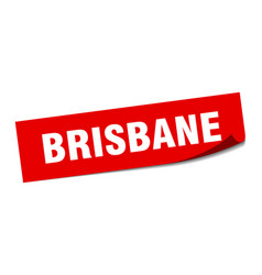 Brisbane Sticker Red Square Peeler Sign