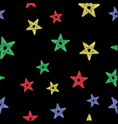 Pentagram Sign Five Pointed Star Seamless Pattern