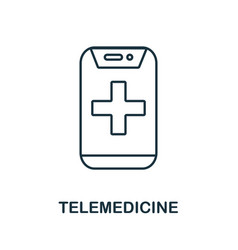 Telemedicine Outline Icon Simple Element From