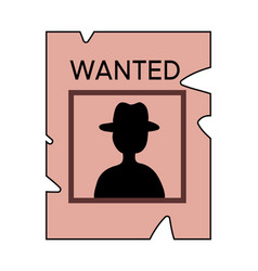 Vintage Western Style Wanted Poster With Cowboy