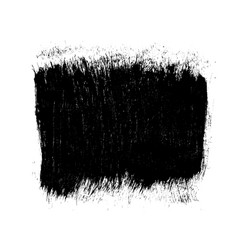 Black Abstract Brush Strokes Isolated On White