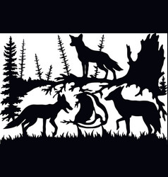 Coyote Pack - Wildlife Stencils Wolf