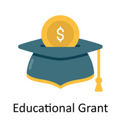 Educational Grant Flat Icon Design