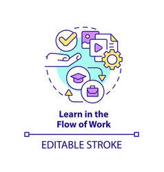 Learn In Flow Of Work Concept Icon