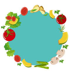 Vegetable Salad Frame Template