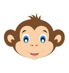 Icon Of Cute Monkey Face Animals Of Cute Monkey