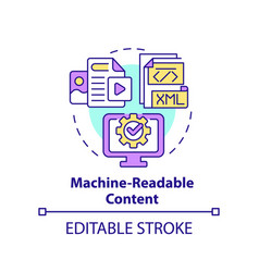 Machine Readable Content Concept Icon