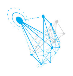 Abstract Geometric 3d Wireframe Object Digital