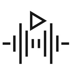 Audio Record Line Icon Play Sound Sign