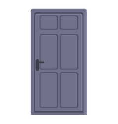 Shut Door Icon Cartoon Front Home