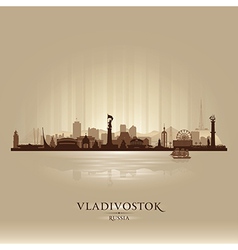 Vladivostok Russia Skyline City Silhouette