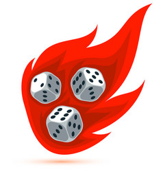 Dice With Flames Falling 3d Gambling Games