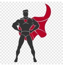 Superhero Standing In Defensive Stance