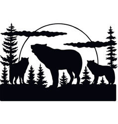 Wolf Pack - Wildlife Stencils