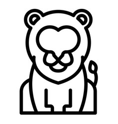 Zoo Lion Icon Outline Ticket Animal