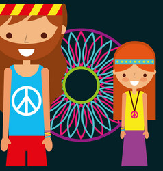 Hippie Man And Woman Dream Catcher Free Spirit