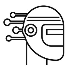 Robot Machine Learning Icon Outline Style