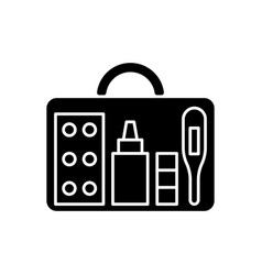 Small First Aid Kit Black Glyph Icon