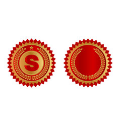 Modern Red And Gold Award Medal