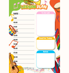 Printable Weekly Lesson Plan With Music