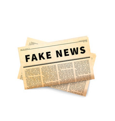 Fake News Header Old Yellow Folded Newspaper Icon