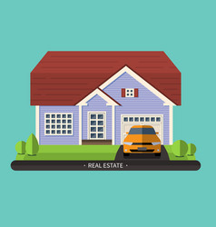 Flat Design Of Residential House