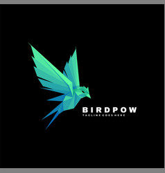 Logo Bird Pow Gradient Colorful Style