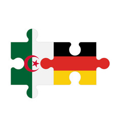 Puzzle Of Flags Of Algeria And Germany