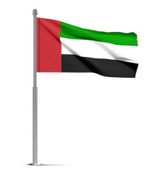 United Arab Emirates Flag Isolated On White