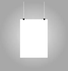 Vertical Hanging Paper Mockup